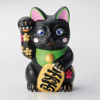 Sakura Manekineko - B - Right hand up - Lucky cat (Welcome cat)