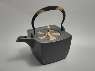 Rectangle Kotetsubin - Hemp & Saya - 500ml/cc - Small Iron Teapot Kettle