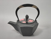 Gourd type Kotetsubin - Sakura & Saya - 160ml/cc - Small Iron Teapot Kettle