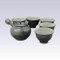 Tokoname Kyusu Teaset - HOKUJO - Ebony - 380cc/ml - 1pot & 5yunomi cups
