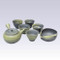 Tokoname Kyusu Teaset - HAKUSAN - Algae Hanging - 240cc/ml - 1pot & 5yunomi cups & 1Yuzamashi