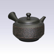 Tokoname Kyusu teapot - YOSHIKI - Ebony - 250cc/ml - Pottery steel net