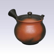 Tokoname Kyusu teapot - YOSHIKI - Vermilion - 310cc/ml - Pottery steel net