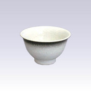 Tokoname Pottery Tea Cups - JUNZO - White Soil Black Blur - 1yunomi cup