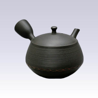 Tokoname Kyusu teapot - HOKURYU - Ebony Obi - 280cc/ml