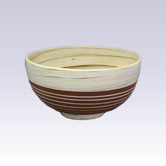 Tokoname Pottery Rice bowl - KENJITOEN - Kneading Vermilion  - 1Rice bowl
