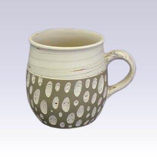 Tokoname Pottery Coffee Mugs - KENJITOEN - Kneading Green - 1Coffee Mug