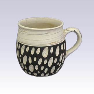 Tokoname Pottery Coffee Mugs - KENJITOEN - Kneading Black - 1Coffee Mug