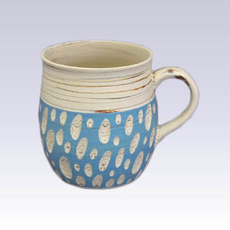 Tokoname Pottery Coffee Mugs - KENJITOEN - Kneading Blue - 1Coffee Mug