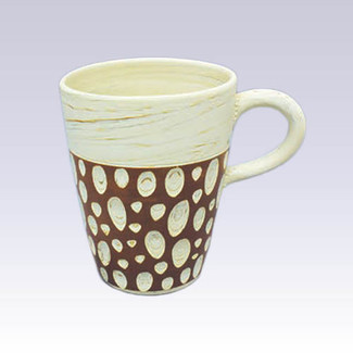 Tokoname Pottery Long Coffee Mugs - KENJITOEN - Kneading Vermilion - 1Long Coffee Mug