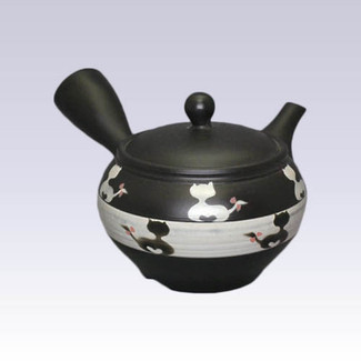 Tokoname Kyusu teapot - TOSEI - Cat - 330cc/ml