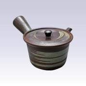 Tokoname Kyusu teapot - AKIRA - Brush Eyes - 360cc/ml - Stainless steel net
