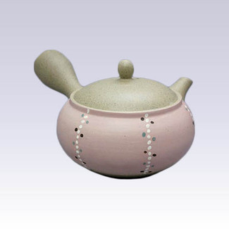 Tokoname Kyusu teapot - AKIRA - Polka Dots Tokusa - 360cc/ml - Stainless steel net