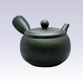 Tokoname Kyusu teapot - AKIRA - Black - 650cc/ml - Obal ami stainless steel net