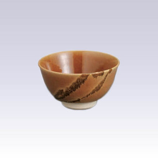 Kyo-yaki - Matcha bowl - MOE STORM GLAZE with box