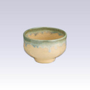 Kyo-yaki - Matcha bowl - WHITE ORIBE with box