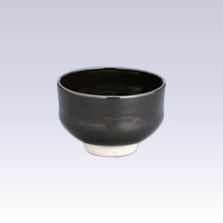 Kyo-yaki - Matcha bowl - BLACK GLAZE [B] with box