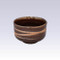 Tokoname-yaki - Mini matcha bowl - Spiral Amber glaze