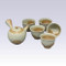 Tokoname Kyusu Teapot set - ISSIN - Gray glaze - 330cc/ml - 1pot & 5yunomi cups with box
