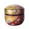 Red - Suzuko-Hanafubuki steel tea caddy can