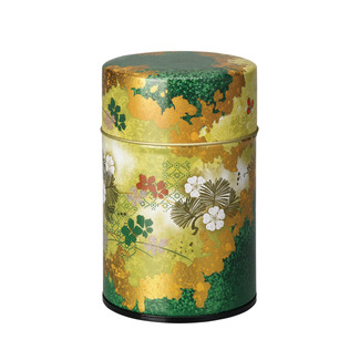 Green - Ginga steel tea caddy can