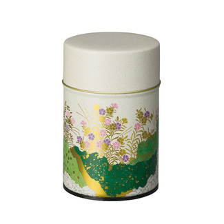 Green - Nadeshiko steel tea caddy can