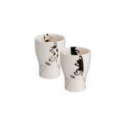 Arita-yaki Teacup mug set - Cat - 2 mugs