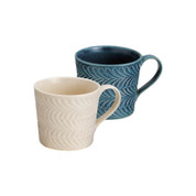 Hasami-yaki Teacup mug set - Rosemary - 2 color - 2 mug