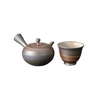 Tokoname-yaki - TOMOHIRO SAWADA - Teapot set - 1 Kyusu, 1 Chawan