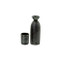 M - Tokkuri sake server bottle set - Black - 1 sake server bottle - 1 guinomi sake cup - Mino ware
