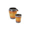 S - Iced sake server set - Black rast - 1 sake server - 1 iced sake cup - Mino ware