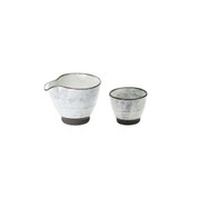 White - Iced sake server set - 1 sake server - 1 guinomi sake cup - Mino ware