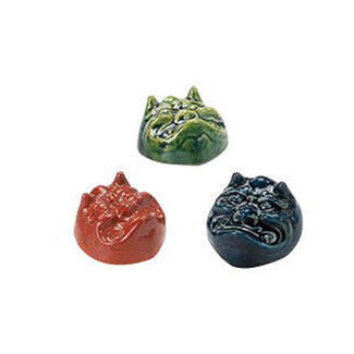 Oni demon "holiday for end of winter" sake cup set - 3 color - Mino ware