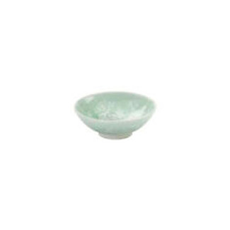 Green - Flat sake cup - Mino ware