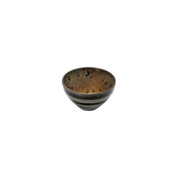 Brown - Inner crystal design 110ml/cc - Guinomi sake cup - Mino ware
