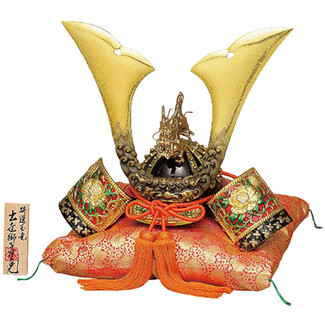 [Premium] Japanese Samurai Kabuto helmet - Dragon & Tiger - with cushion, box, tag - Japan import