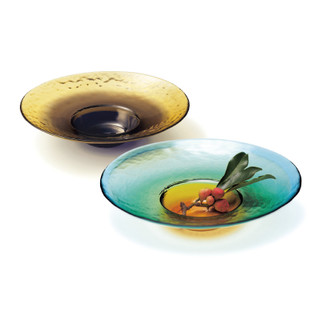 Glass ware - Tsugaru Vedro - Wide rim coupe plate - 2 color