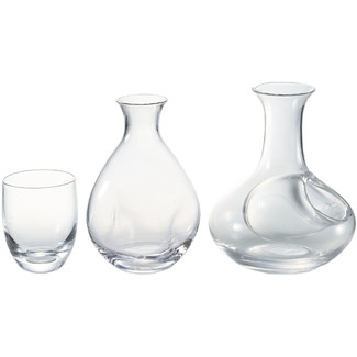 Sake carafe & cup - Tokkuri server bottle, Guinomi [A] - sake glass ware