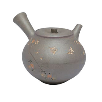 Japanese tea pot - SEIHO TSUZUKI - Butterfly & SAKURA High-fired - 330cc/ml - Sasame ceramic fine mesh - Tokoname kyusu with wooden box
