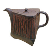 Japanese tea pot - SHUN-EN MANO - Bamboo - 300cc/ml - ceramic fine mesh - Tokoname kyusu with wooden box