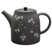 Teapot Kyusu Tokoname - SEIHO - Black - 230 ml cc - Ceramic Mesh - Sakura