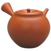 Teapot Kyusu Tokoname - REIKO - Orange - 380ml cc - Ceramic Mesh - Plain