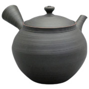 Teapot Kyusu Tokoname - REIKO - Gray - 340ml cc - Ceramic Mesh - Line