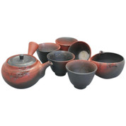 Teapot, Cooling bowl, Cups Set - Kyusu Ceramic Tokoname - 240 ml HAKUZAN Line A