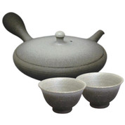 Teapot & Cups Set - Kyusu Yunomi Ceramic Tokoname - JUNZO Black 100 ml Gradation