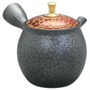 Teapot Kyusu Tokoname - SHORYU - Gray - 170 ml cc - Ceramic Mesh - Madder Lid
