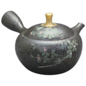Teapot Kyusu Tokoname - SHORYU - Gray - 170 ml cc - Ceramic Mesh - Bush Clover
