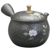 Teapot Kyusu Tokoname - SHORYU - Gray - 220 ml cc - Ceramic Mesh - Sasanqua
