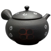 Teapot Kyusu Tokoname - KOHO - Black - 250 ml cc - Ceramic Mesh - Sakura