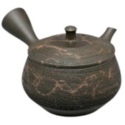 Teapot Kyusu Tokoname - GYOKKO - Black - 150 ml cc - Ceramic Mesh - Glaze